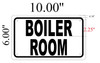 SIGNAGE BOILER ROOM  (White Aluminium rust free)