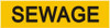 Pipe Marking- Sewage Label Sign (Sticker Yellow)