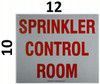 SPRINKLER CONTROL ROOM SIGN White