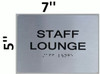 SILVER STAFF LOUNGE Sign ADA-Sign -Tactile Signs The sensation line