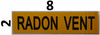 Pipe Marking- Radon Vent (Sticker Yellow)