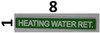 Pipe Marking- Heating Water Return (Sticker Green)