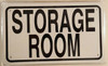 SIGN STORAGE ROOM  -White BACKGROUND (ALUMINIUM )