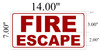 Fire Escape Signage