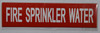 FIRE Sprinkler Water (Sticker )Signage