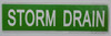 Storm Drain (Sticker Green) Signage