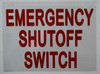 SIGN Emergency Shut-Off Switch Sticker