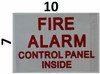 Fire Alarm Control Panel Inside Sticker