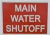 SIGNAGE Main Water Shut-Off Sticker