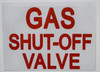 Gas Shut-Off Valve Sticker