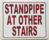 Standpipe at Other Stairs Signage