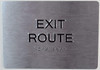 Exit Route Sign -Tactile Signs  ADA The Sensation line Ada sign