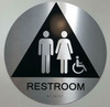 CA ADA Unisex Restroom ACCESSIBLE Sign -Tactile Signs  The Sensation line  Braille sign