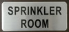 SPRINKLER ROOM SIGN Brushed Aluminum