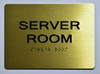 Server Room SIGN Tactile Signs  Ada sign