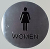 CA ADA Women Restroom E Sign -Tactile Signs  The Sensation line  Braille sign