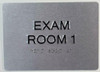 EXAM Room 1 Sign with Tactile Text and   Braille sign -Tactile Signs The Sensation line  Braille sign