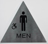 CA ADA Men Restroom accessible Sign -Tactile Signs  The Sensation line  Braille sign