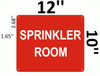 SPRINKLER ROOM SIGN for Building