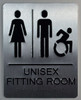 Unisex Fitting Room Sign with Tactile Text and   Braille sign -Tactile Signs The Sensation line  Braille sign