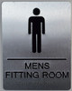 Men's accessible Fitting Room Sign with Tactile Text and   Braille sign -Tactile Signs The Sensation line  Braille sign