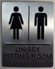 Unisex accessible Fitting Room Sign with Tactile Text and   Braille sign -Tactile Signs The Sensation line  Braille sign