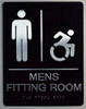 Mens accessible Fitting Room Sign -Tactile Signs Tactile Signs  ADA-Compliant Sign.  -Tactile Signs  The Sensation line Ada sign