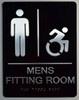 Mens accessible Fitting Room Sign -Tactile Signs Tactile Signs  ADA-Compliant Sign.  -Tactile Signs  The Sensation line  Braille sign