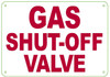 Gas Shut-Off Valve Sign