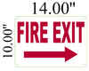 Fire Exit Arrow right Signage