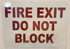 Emergency Gas Shut-Off Do Not Block   BUILDING SIGN