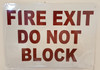 Emergency Gas Shut-Off Do Not Block   Fire Dept Sign