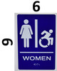 ADA SIGN Woman Restroom accessible Sign -Tactile Signs  The Sensation line