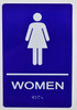 Woman Restroom Sign -Tactile Signs  The Sensation line  Braille sign