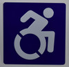 ADA International Symbol of Accessibility ISA) Sign BLUE