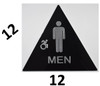 CA ADA Men Restroom accessible Sign -Tactile Signs  The Sensation line Ada sign