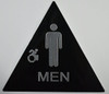 CA ADA Men Restroom accessible Sign -Tactile Signs  The Sensation line  Braille sign