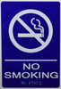 NO Smoking Sign - BLUE