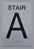 STAIR A  Braille sign -Tactile Signs The sensation line