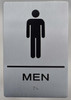 MEN RESTROOM  Braille sign -Tactile Signs The sensation line