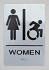 WOMEN ACCESSIBLE RESTROOM Sign -Tactile Signs The sensation line