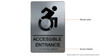 ACCESSIBLE ENTRANCE Sign -Tactile Signs The sensation line  Braille sign
