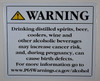 SIGN California Prop5 Alcohol Warning