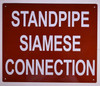 Standpipe Siamese Connection Sign