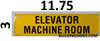 SIGN Elevator Machine Room  (Yellow, Reflective, Aluminium)