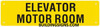 SIGN Elevator Motor Room  (Yellow, Reflective, Aluminium)