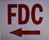 FDC Arrow Left  Fire Dept Sign