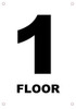 Floor number 1 Sign