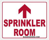 SPRINKLER UP ARROW ROOM Dob SIGN