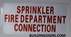 Sprinkler FIRE Department Connection Signage